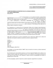 PETICION DE INFORMACION REGISTRO CIVIL. Página 1