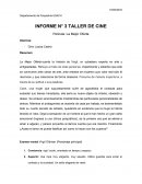 INFORME N° 3 TALLER DE CINE Película: La Mejor Oferta