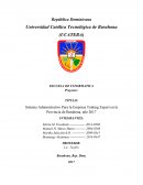 Sistema Administrativo Para la Empresa Traking Expert en la Provincia de Barahona, año 2017