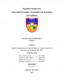 Sistema Administrativo Para la Empresa Traking Expert en la Provincia de Barahona, año 2017