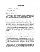 LA BIBLIOTECA . Informe de actividades