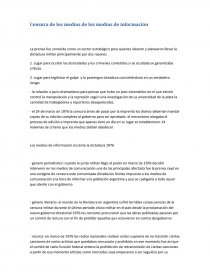 Censura de los medios de los medios de información. Página 1