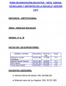 Feria de ciencias educacion vial para 3° gardo
