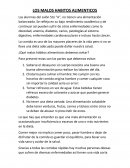 Los malos hábitos alimenticios