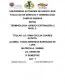 TERMINOLOGIA JURIDICA EXTRANJERA 2 NIVEL 2.
