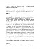 LEY GENERAL PARA PREVENIR Y SANCIONAR LA TORTURA