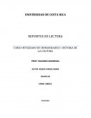 CURSO INTEGRADO DE HUMANIDADES I: HISTORIA DE LA CULTURA