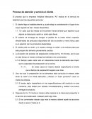 Proceso de atención y servicio al cliente