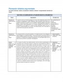 Planeación didáctica argumentada