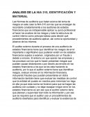 ANALISIS DE LA NIA 315, IDENTIFICACIÓN Y MATERIAL