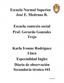 Observacion del proceso escolar. Secundaria técnica #41