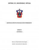 Gestión de proyectos de educación permanente