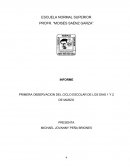 PRIMERA OBSERVACION DEL CICLO ESCOLAR DE LOS DIAS 1 Y 2 DE MARZO