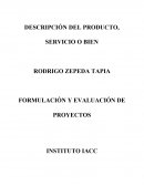 Formulación y evalaución de proyectos