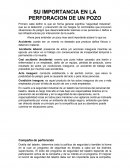 Importancia en la Perforación de un pozo
