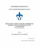 PREVENCIÓN Y RESOLUCIÓN DEL SÍNDROME DE BURNOUT EN EL CENTRO ESTATAL DE CANCEROLOGÍA