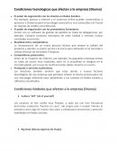 RE: Foro No. 7.1: Efecto de la compañía, los clientes y los competidores