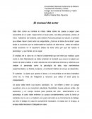 El manual del actor