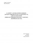 EL AMOR Y LAS RELACIONES HUMANAS: ESTUDIO COMPARATIVO DE LA CELESTINA Y EL LIBRO DE BUEN AMOR (OBRAS DE FERNANDO DE ROJAS Y JUAN RUIZ, ARCIPRESTE DE HITA)