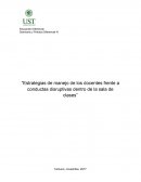 Estrategias de manejo de los docentes frente a conductas disruptivas dentro de la sala de clases