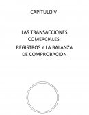 LAS TRANSACCIONES COMERCIALES: REGISTROS Y LA BALANZA DE COMPROBACION