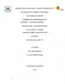 PRODUCCIÓN Y DISTRIBUCIÓN DE: EMPRESA NATURAL ESSENCE