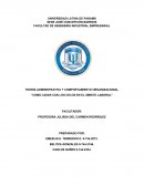 TEORÍA ADMINISTRATIVA Y COMPORTAMIENTO ORGANIZACIONAL