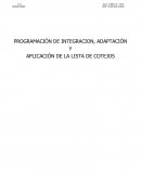 PROGRAMACIÓN DE INTEGRACION, ADAPTACIÓN