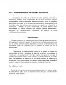 Componentes de un sistema de control