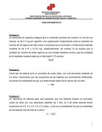 GUÍA ESTADÍSTICA II. Página 1