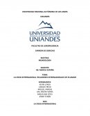 LA CRISIS INTERNACIONAL: RELACIONES INTERNACIONALES DE ECUADOR