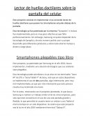 Lector de huellas dactilares sobre la pantalla del celular