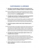 CUESTIONARIO EL APRENDIZ