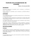 Contrato de arrendamiento de vivienda