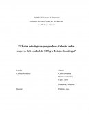 Efectos psicológicos que produce el aborto en las mujeres de la ciudad de El Tigre Estado Anzoátegui