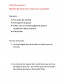 Método de extracción venosa con vacutainer