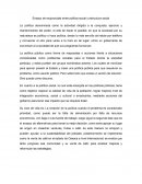 Ensayo de reciprocidad entre política social y estructura social