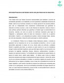 Actividad financiera del Estado dentro del plan Nacional de desarrollo.