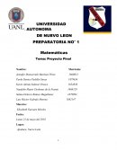 Tema: Proyecto Final de matematicas