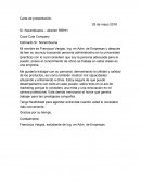 Carta de presentacion Coca-Cola Company