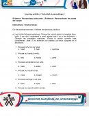 Evidence: Recognizing body parts / Evidencia: Reconociendo las partes del cuerpo