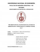 IMPLEMENTACIÓN DE LAS ESTRATEGIAS EN LAS ÁREAS DE ADMINISTRACIÓN Y OPERACIONES DE LA EMPRESA VISOARQ S.A.C.