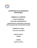 Implementación y seguimiento al protocolo interno de protección civil del plantel conalep