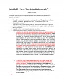 Actividad 2 - Foro - “Las desigualdades sociales”