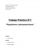 Trabajo Práctico N°1 “Populismos Latinoamericanos”