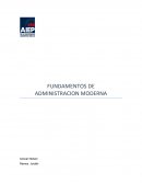 FUNDAMENTOS DE ADMINISTRACION MODERNA