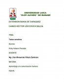 Textos narrativos. El valor del conocimiento