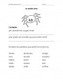 La araña Ana actividad