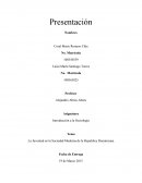 La Juventud en la Sociedad Moderna de la Republica Dominicana