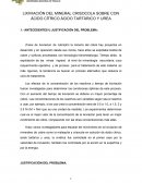 LIXIVIACIÓN DEL MINERAL CRISOCOLA SOBRE CON ÁCIDO CÍTRICO ÁCIDO TARTÁRICO Y UREA